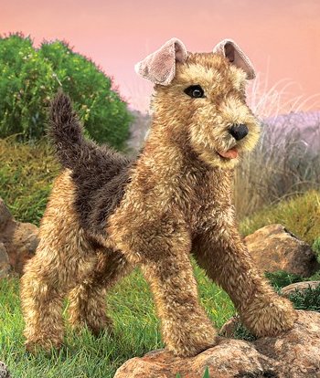 Folkmanis Airedale Terrier Hand Puppet