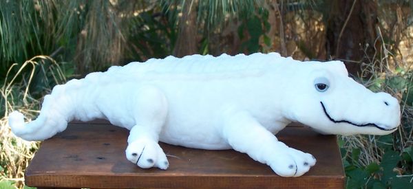 Stuffed Plush White Alligator