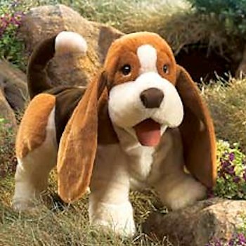 Folkmanis Basset Hound Hand Puppet