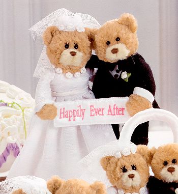 GUND Stuffed Plush Wedding Bears