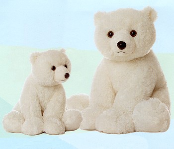 small polar bear stuffed animal