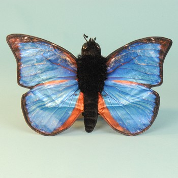 Sunny & Co. Stuffed Blue Morpho Butterfly Hand Puppet