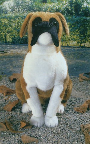 Kosen Plush Boxer Stuffed Animal, Sitting