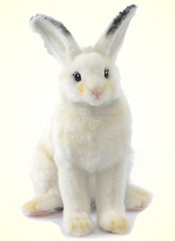 Hansa Stuffed Plush Snow Shoe Bunny