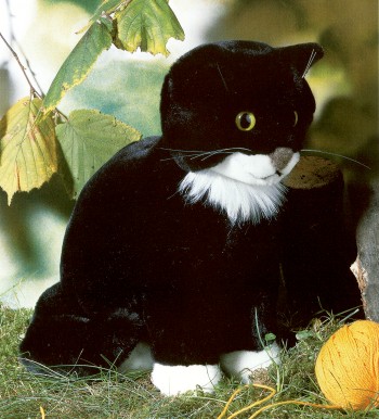 black and white cat teddy