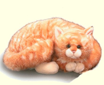 orange stuffed cat