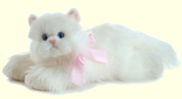 Aurora "Cindy" Stuffed Plush White Persian Cat