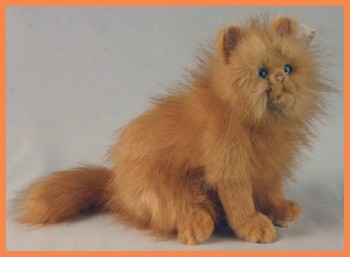 Stuffed Plush Red Persian Cat