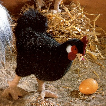 Kosen Lifelike European Plush Black Hen