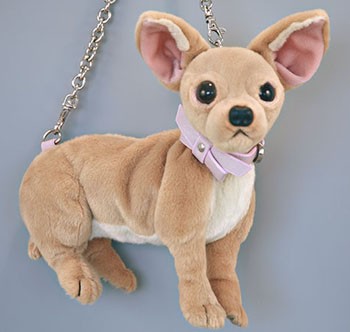 Stuffed Plush Chihuahua Handbag