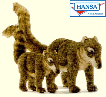 Hansa Stuffed Plush Coatimundis