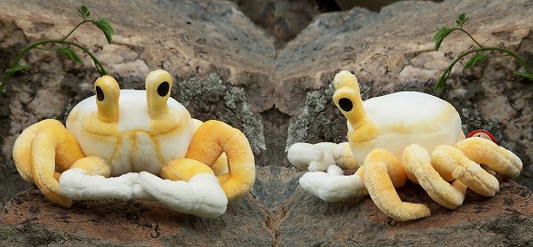 Stuffed Plush Ghost Crab from Cabin Critters