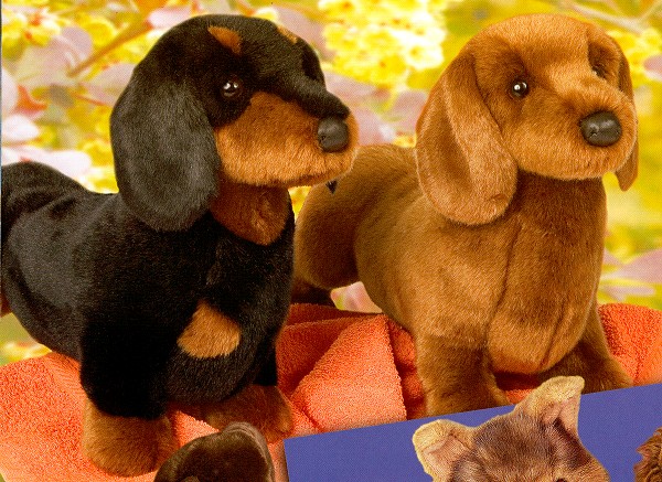 brown dachshund stuffed animal
