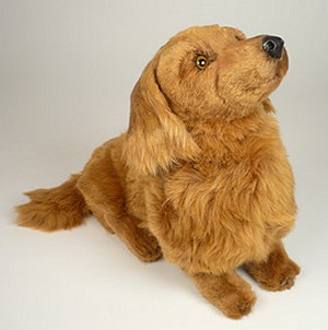 Piutre Stuffed Plush Sitting Dachshund Puppy