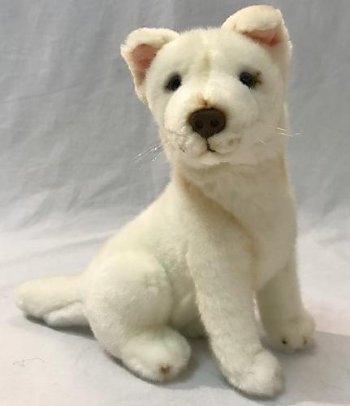 Bocchetta Sandy Stuffed Plush Sitting White Dingo
