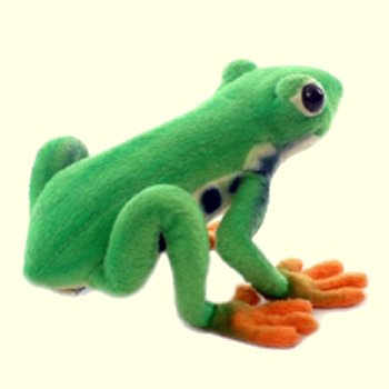 Hansa Plush Red-Eyed Green Tree Frog