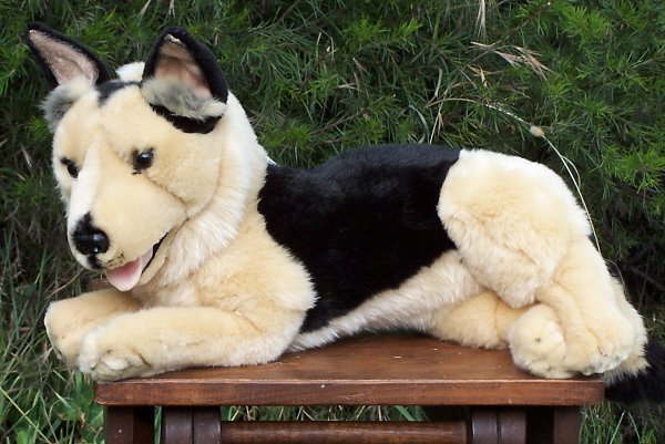 white german shepherd plush toy