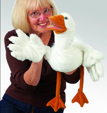 Folkmanis Goose Stuffed Animal Hand Puppet