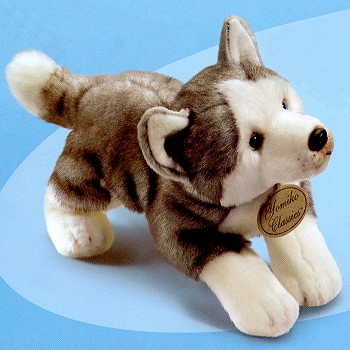 black husky stuffed animal