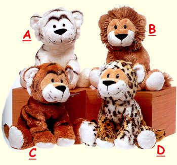 Poseable Bean Bag Jungle Animals