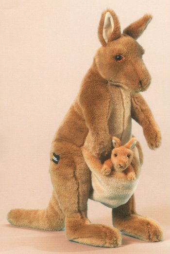 Mama & Baby Stuffed Kangaroos