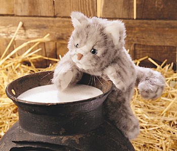 Folkmanis Gray Tabby Kitten