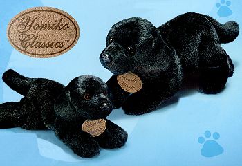 Large Yomiko Stuffed Black Lab
