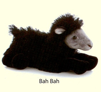 Aurora Bah Bah Stuffed Plush Black Lamb