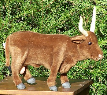 Stuffed Longhorn bull