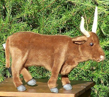 Hansa Stuffed Plush Longhorn Bull