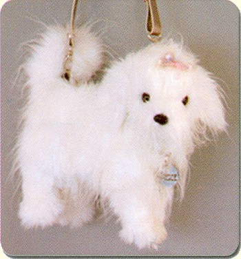 Stuffed Plush Maltese Handbag