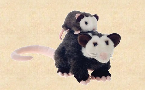 Fiesta Stuffed Plush Opossum with Baby