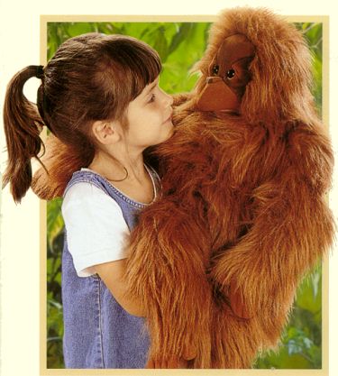 Plush Orangutan Stuffed Animal Hand Puppet