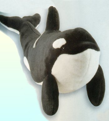 Wild Republic Cuddlekins Stuffed Plush Orca Whale