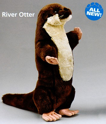 Wildlife Artists Standing Plush River Otter