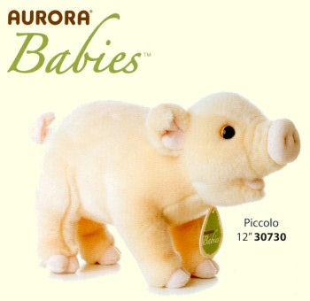 Aurora Piccolo Lifelike Stuffed Plush Baby Piglet