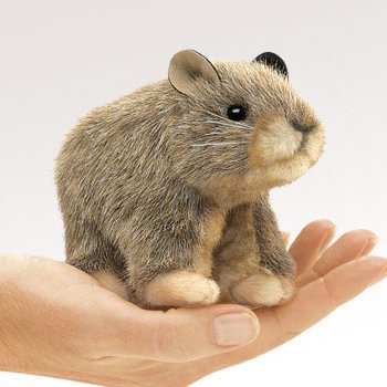 Folkmanis Stuffed Plush Pika Finger Puppet