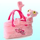 Plush Pink Panther with Carrier