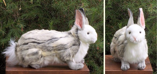 Hansa Stuffed Plush Jacquard Rabbit