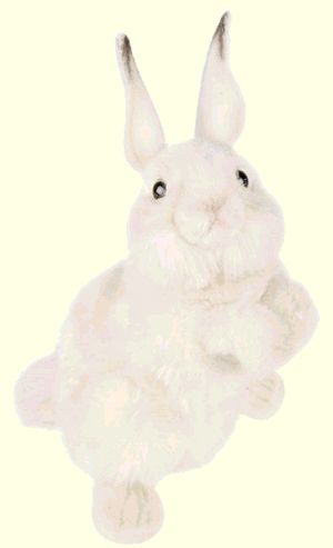 Hansa Stuffed Plush White Rabbit