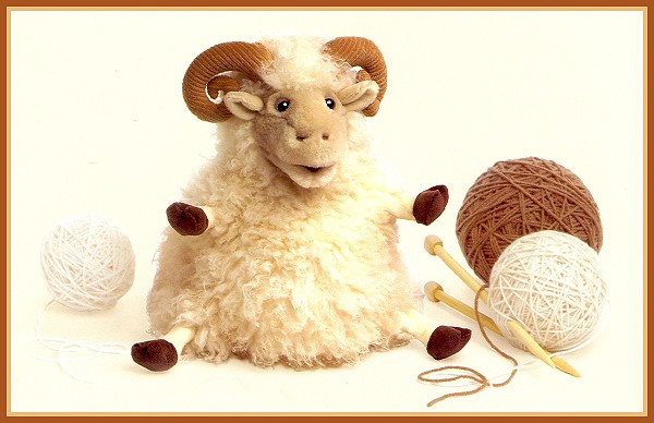 Stuffed Plush Fluffy Ram from Folkmanis