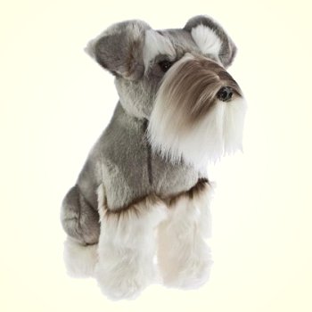 realistic schnauzer stuffed animal