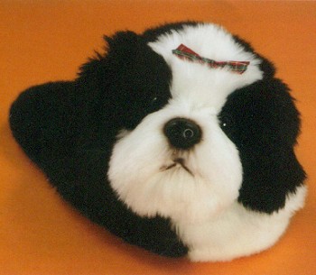 Stuffed Plush Shih Tzu Slipper