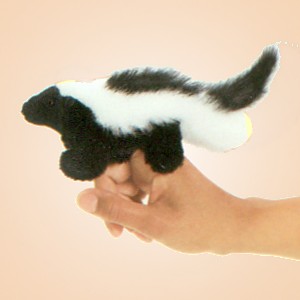 Folkmanis Stuffed Plush Mini Skunk Finger Puppet