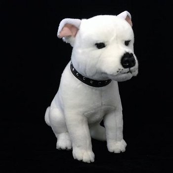 Bocchetta Brewster Sitting White Staffordshire Terrier