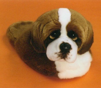 Stuffed Plush Saint Bernard Slipper