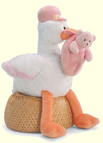 Gund It's A Girl Plush Stork