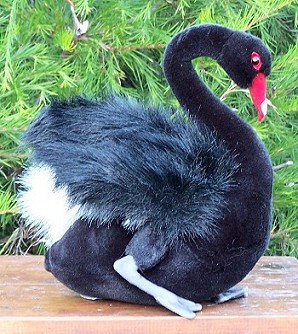 Small Hansa Plush Black Swan