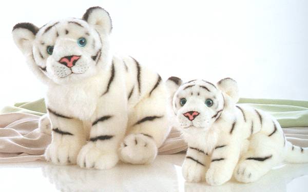 Aurora 14" Stuffed Plush White Tiger