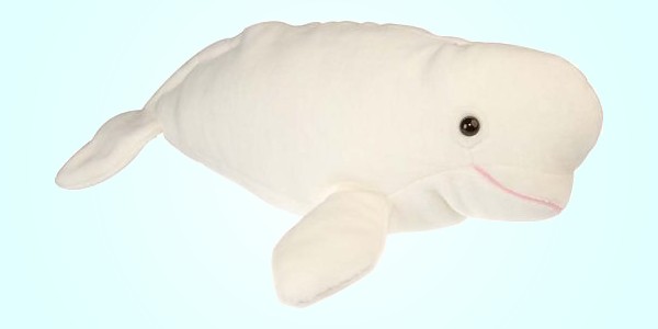 beluga whale smiling. Stuffed Beluga Whale